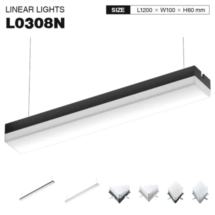 L0308N –50W 4000K 120˚N/B Ra80 Black– Linear Light-Linear Pendant Lighting--01