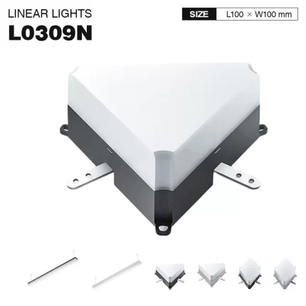L0309N –4W 3000K 130˚N/B Ra80 Black- Triangular Module for Linear Lights-Linear Ceiling Light--01