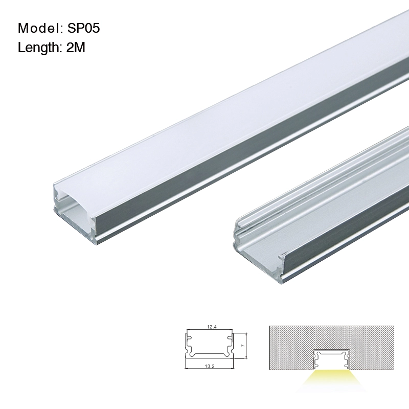 LED Aluminum Channel L2000×13.2×7mm - SP05-Recessed LED Channel--01