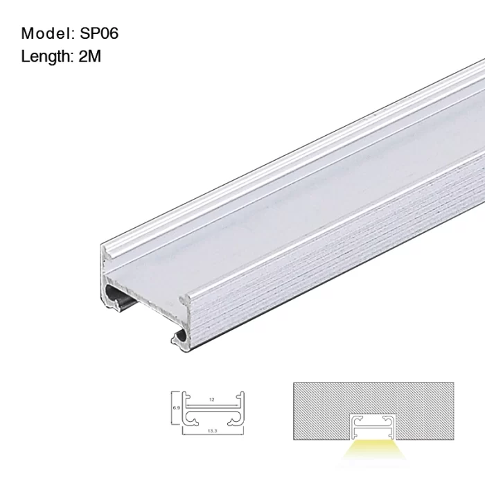 LED-Streifenkanal L2000×13.3×6.9 mm – SP06-Oberflächenmontierter LED-Kanal – 01