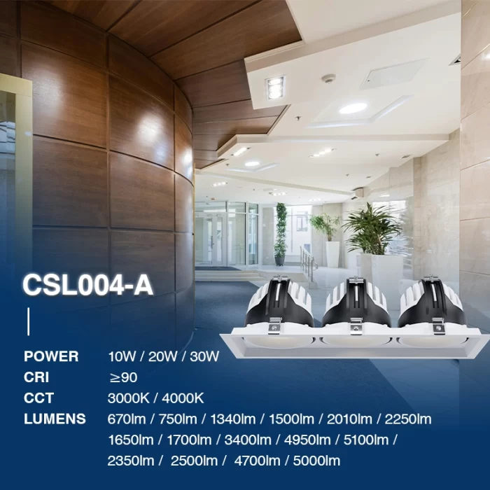 C0406– 10W 4000K 24˚N/B Ra90 Vit – LED-infällda spotlights-Inomhusbelysning--02