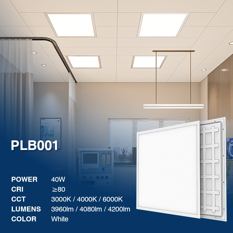 PB0104 - 40W 3000k UGR≤19 CRI≥80 Dawb - LED Panels-dawb Qab nthab Teeb-PLB001-02