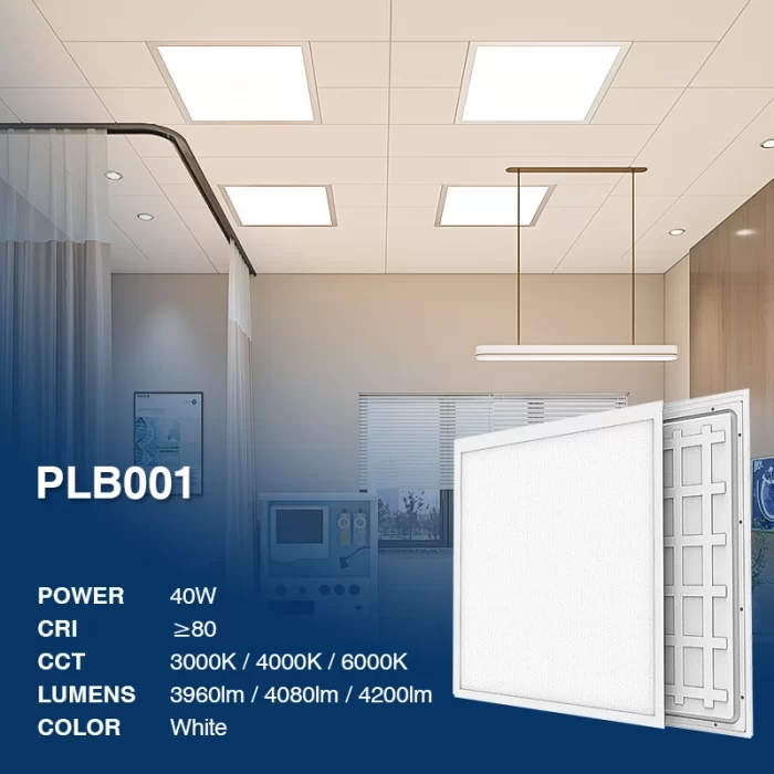 PB0112 - 40W 6000k UGR≤19 CRI≥80 Blanc - Llum de panell LED-Llum de panell quadrat LED-PLB001-02