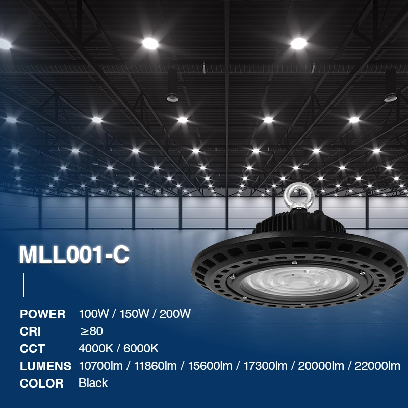 High-Performance 100W UFO LED Light with 4000K Warm White - U0101-MLL001-C-KOSOOM-High Bay Gym Lights--02