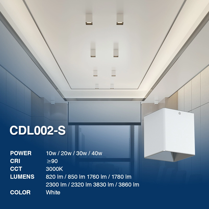 D1107 - 40W 3000K Ra90 UGR≤23 White - Downlight-Retail Store Lighting--02