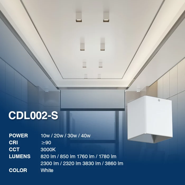 D1008 - 30W 4000K Ra90 UGR≤27 Hvid - LED Downlight-Square Downlight--02