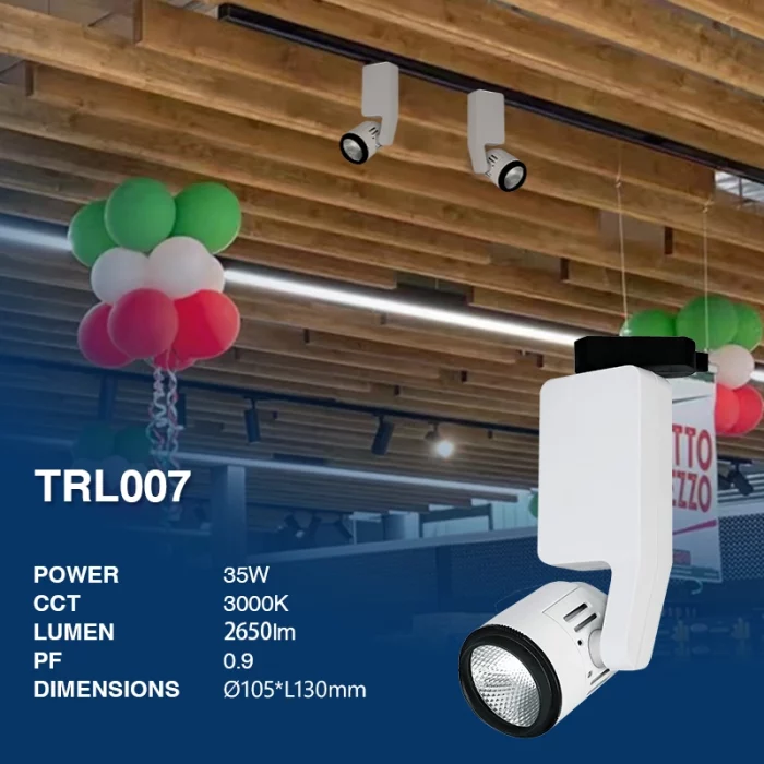 T0701- 35W 3000K 24˚N/B Ra80 Schwaarz - LED Gleis Luuchten-Retail Store Lighting--02