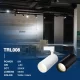 T0802N – 8W 3000K 24˚N/B Ra80 Noir – Luminaire sur Rail-Projecteurs LED 8w--02