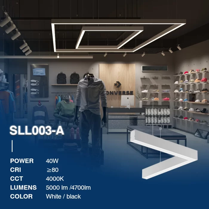 L0211B–40W 4000K 110˚N/B Ra80 Black– Linear Lights-LED Shop Lights-SLL003-A-02