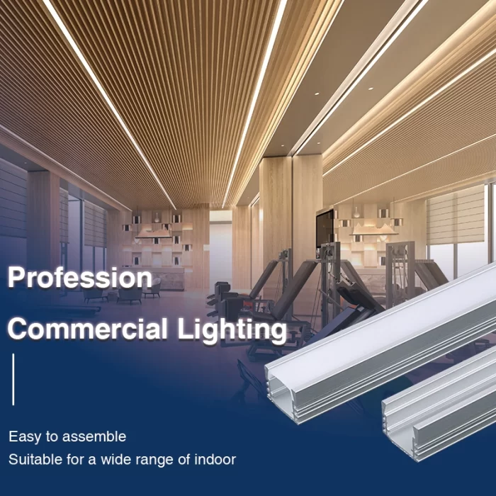 LED alumīnija kanāls L2000 × 17.4 × 12.1 mm — SP03 virsmas montāžas LED kanāls --02