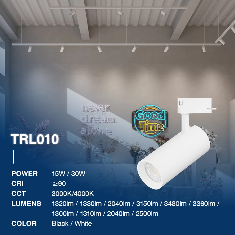 T1002B - 15 ዋ 3000 ኪ 55˚N/ቢ ራ90 ነጭ - የትራክ መብራቶች - ዘመናዊ የትራክ መብራት --02B