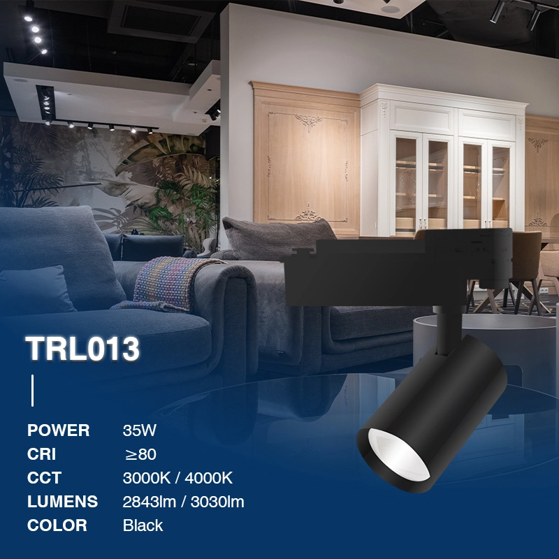 T1302N – 35W 4000K 60˚N/B Ra80 Black – Track Light Fixtures-Basement Track Lighting--02N