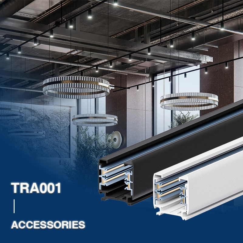 បទបីដំណាក់កាល 2000mm ខ្មៅ 2000W TRA001-AB02N Kosoom-ផ្លូវរថភ្លើងបំភ្លឺផ្លូវ-០២ខ