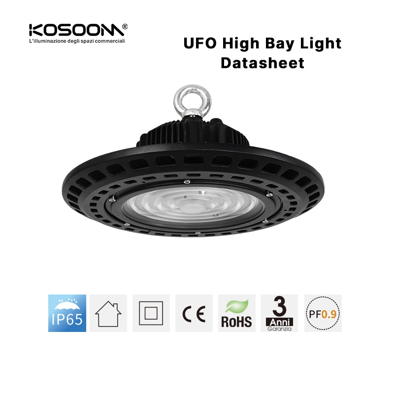Luce LED UFO da 100 W à alte prestazioni cù biancu caldu 4000 K - U0101-MLL001-C-KOSOOM-High Bay Garage Lights-MLL001-C-03