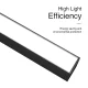 L1302N –20W 4000K 110˚N/B Ra80 Zwart – LED-lineaire verlichting - lineaire verlichting voor opbouwmontage - 03