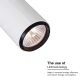 T0503B– 35 W 3000 K 24˚N/B Ra80 White — LED sliežu apgaismojums — biroja trases apgaismojums –03