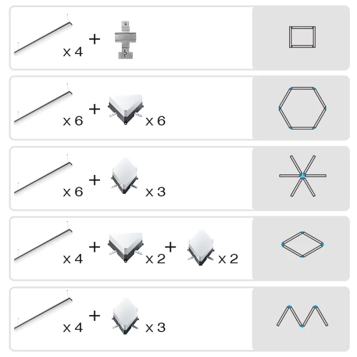 L0310N –4W 4000K 130°N/B Ra80 musta – kolmiomoduuli lineaarisille valoille – lineaarisille valoille – 03