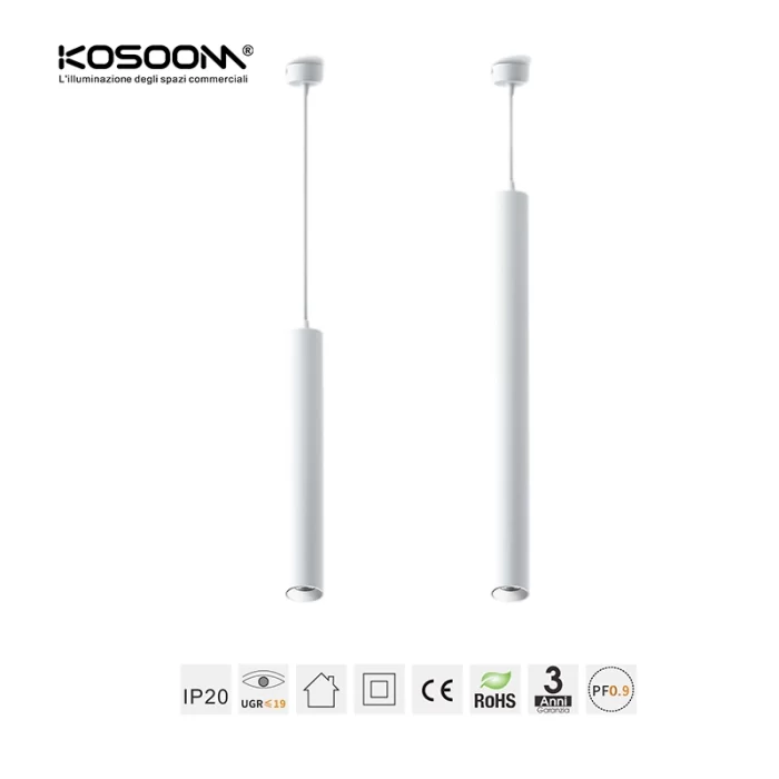 I0105B–10W 3000K 36˚N/B Ra90 Bianco– Luci a sospensione-Illuminazione per ufficio--03B