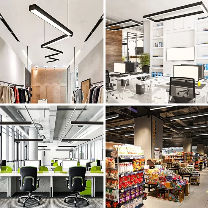 L0202N–40W 4000K 110˚N/B Ra80 Black– Molī Fa'alaina-Linear Pendant Moli-SLL003-A-04