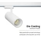 T1006B – 30W 3000K 55˚N/B Ra90 White –  Track Lights-Track Lighting For Living Room--04