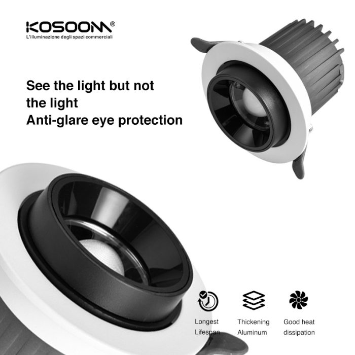 Luxurious Gold Front Ring for Spotlight - CSL005-A-CB0504 - Kosoom-Cylindrical Downlight--04 2