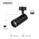 T0802N - 8W 3000K 24˚N/B Ra80 Negru - Lampadari à binariu - Illuminazione di u magazinu --04