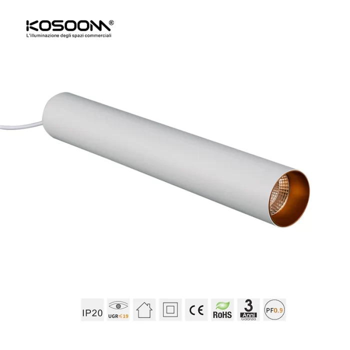 I0105B–10W 3000K 36˚N/B Ra90 Bianco– Lampade a sospensione-Lampada a sospensione bianca--04B