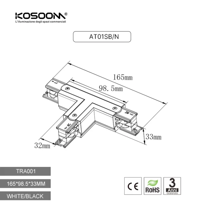 Four-wire square three-way splicer Right 1 TRA001-AT01DB Kosoom-Accessories--05 22