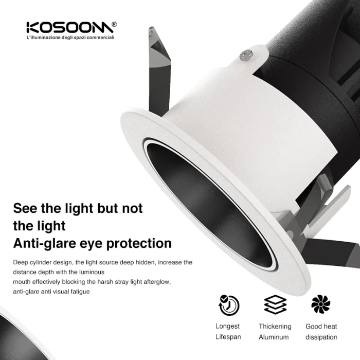 ໂຄມໄຟແບບ Dimmable Led Downlights Warm or Cool White 2700K ຫາ 6500K 1W 5W 10W CA0601 CSL006-A- Kosoom-ໄຟ LED ແບບກຳນົດເອງ--06