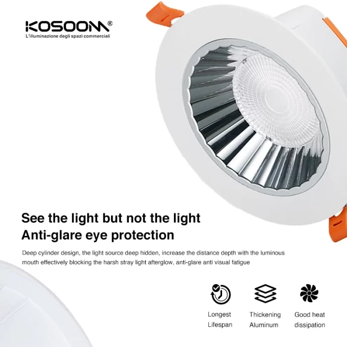 D0209 –30W 3000K 36˚N/B Ra90 White– LED Downlights-Supermarket Lighting --06