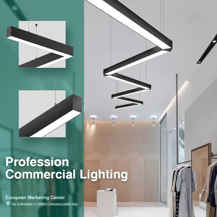 Dimmable Daylight LED Linear Pendant Lights White 40W 3000K 4300LM SLL003-A-L0201B by KOSOOM-White Linear Light--07