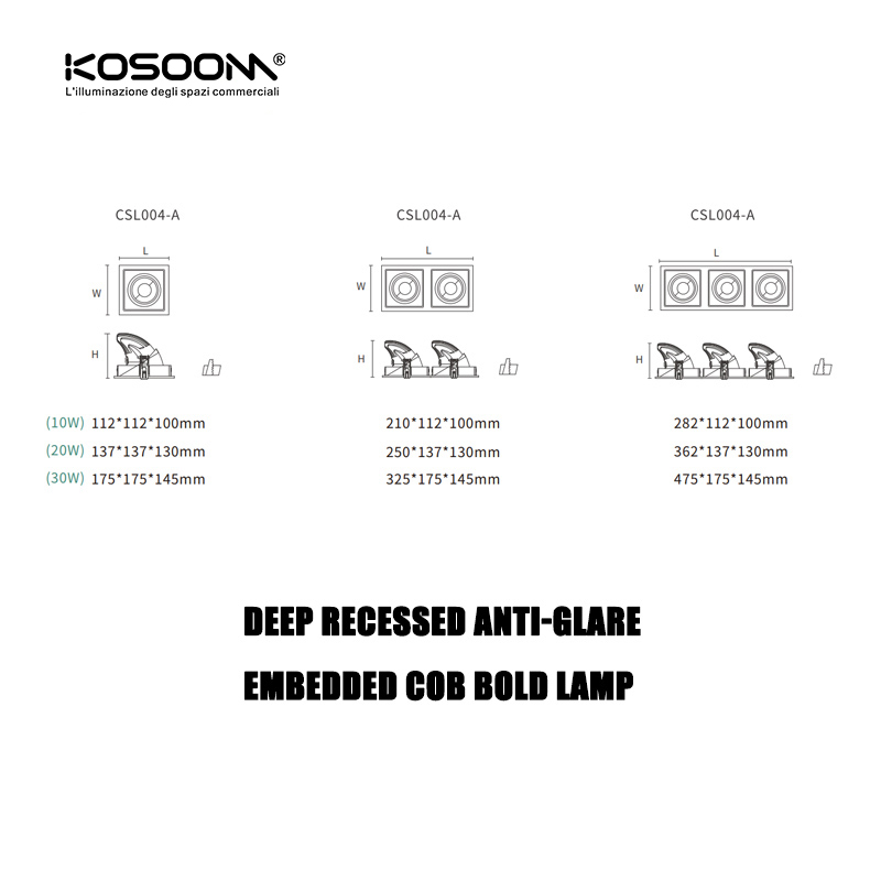 Factory Directly C0418 LED Downlights 30W*3 4000K 7500LM CSL004-A KOSOOM-Downlights