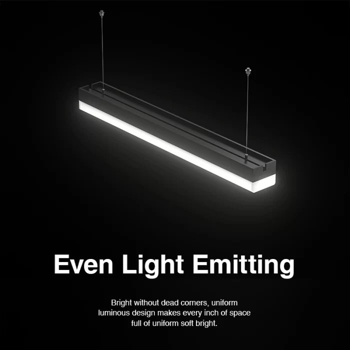 L0302N –40W 4000K 120˚N/B Ra80 Noir– Éclairage linéaire LED-Lustre linéaire salle à manger--09
