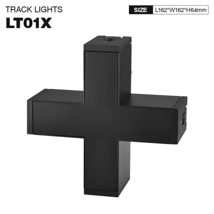 Modular 'X' Joint for LED Light Setup, 24V, Black, 3 Year Warranty - LT01X-SLL001-B-KOSOOM-Accessories--1