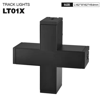 Giunto modulare a "X" per configurazione luci LED, 24 V, nero, 3 anni di garanzia - LT01X-SLL001-B-KOSOOM-Accessori--1