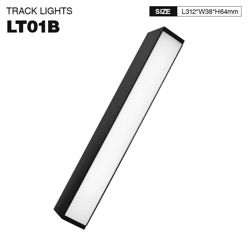 Luz LED elegante de 6W, modular, 3000K, preta, amplo ângulo de feixe de 110˚, garantia de 3 anos - LT01B-SLL001-B-KOSOOM-Acessórios--1