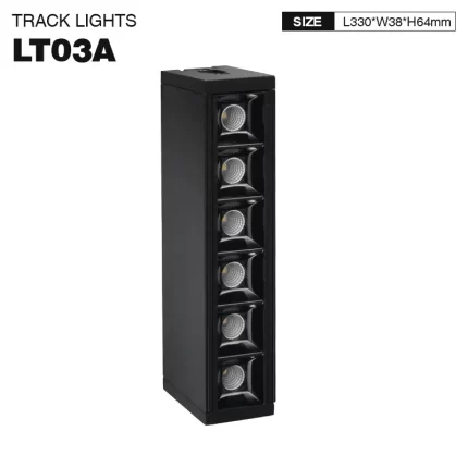 Powerful 12W LED Light by Kosoom, 3000K, Black, Impressive Luminosity of 960lm - LT03A-SLL001-B-KOSOOM-Custom LED Lights--1