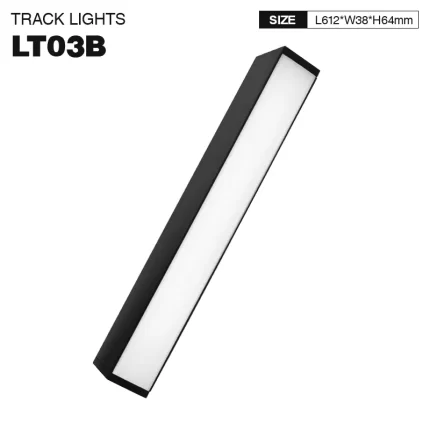 12W LEDライト、3000K、ブラック、強力な710lmの明るさ、110°のビーム角 - LT03B-SLL001-B-KOSOOM-カスタムLEDライト--1