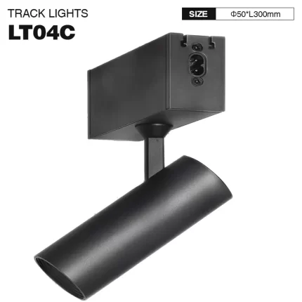 Luz LED 10W, modular, 4000K, preta, excelente luminosidade de 560lm, ângulo de feixe de 36˚ - LT04C-SLL001-B-KOSOOM-10w Luzes Lineares LED--1