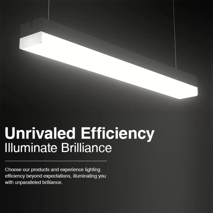 L0307N –50W 3000K 120˚N/B Ra80 Preto– Iluminação pendente linear leve--10