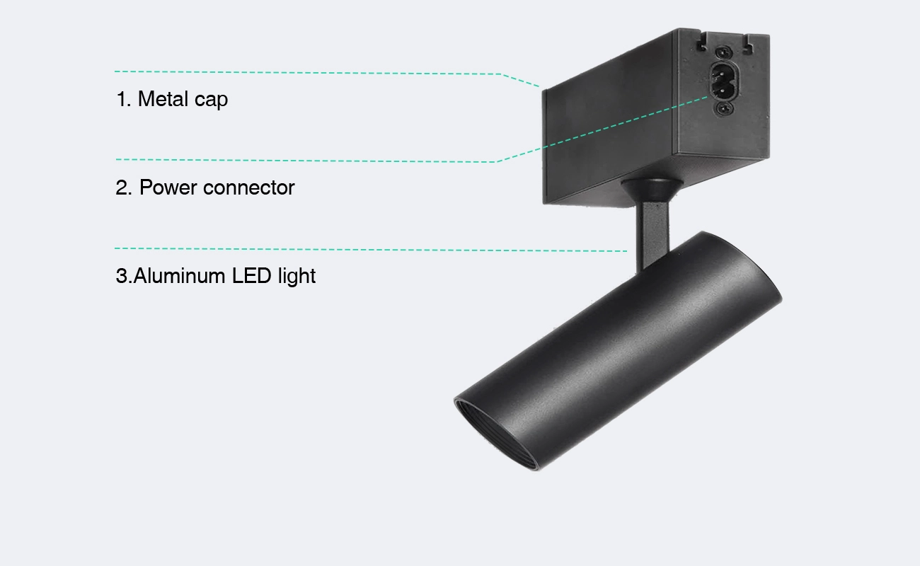 10W LED Haske, Modular, 4000K, Black, Fitaccen 560lm Haske, 36˚ Beam Angle - LT04C-SLL001-B-KOSOOM-10w Fitilar Lantarki na LED --2