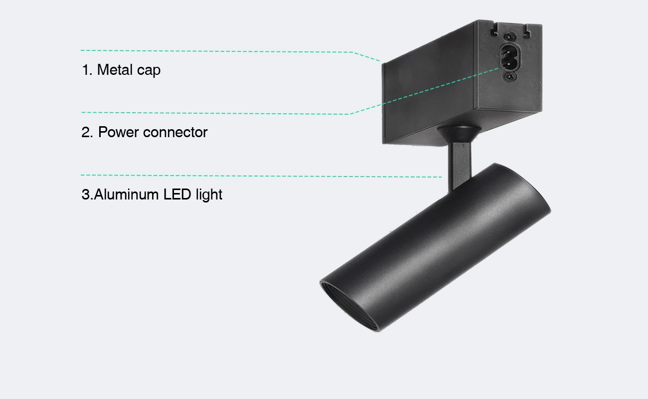 6W LED Light from Kosoom, 3000K, Black, Glowing 490lm, Narrow 30˚ Beam Angle - LT01C-SLL001-B-KOSOOM-Accessories--2