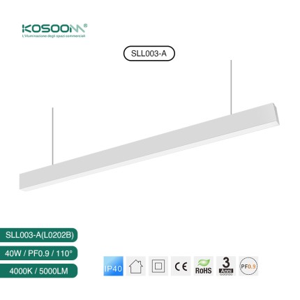 L0202B–40W 4000K 110˚N/B Ra80 تور- خطي څراغونه- د سطحې نصب شوي خطي رڼا--40W 02B