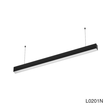Dimmable Daylight LED Linear Pendant Lights Black 40W 3000K 4300LM SLL003-A-L0201N by KOSOOM-Black Linear Chandelier--L0201N
