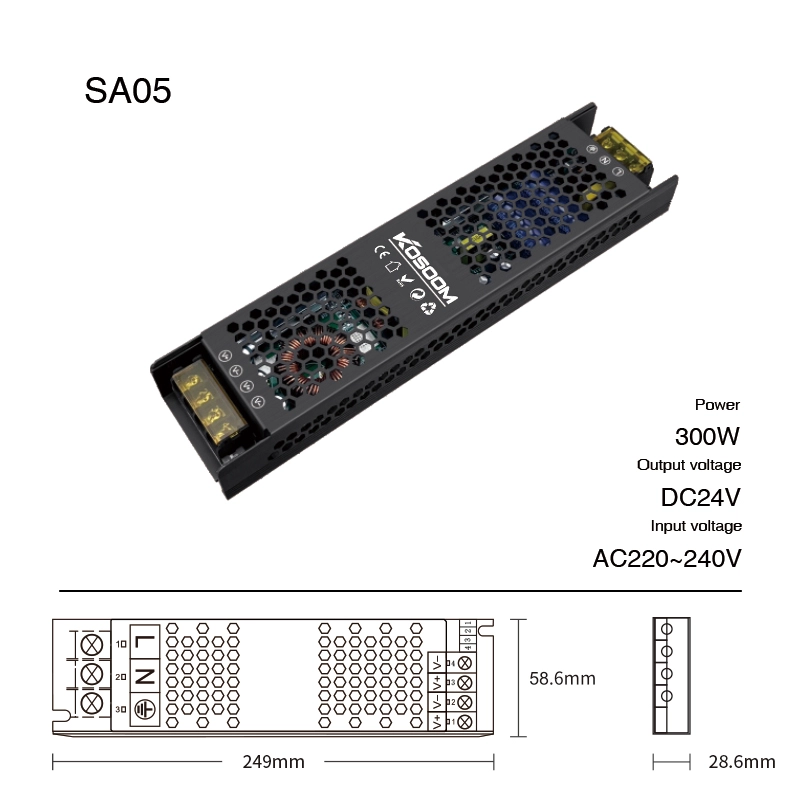 Robust and Reliable 300W Power Supply for Your Applications - SA05- STL004-Kosoom-LED Power Supply--SA05