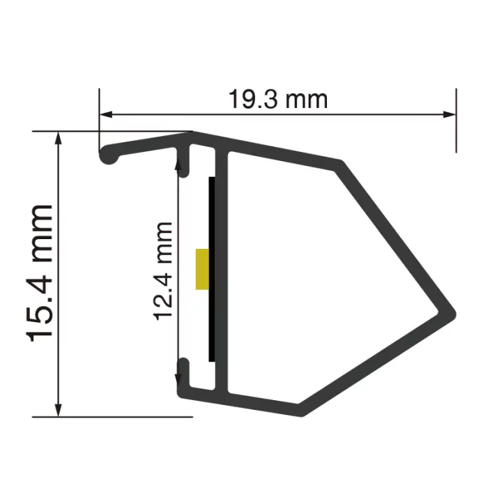 LED profil L2000×19.3×15.4 mm - SP02-LED kanal za površinsku montažu--SP02