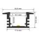 نمایه LED L2000×15.1×15.1mm - SP07-Surface Mount Channel LED--SP07