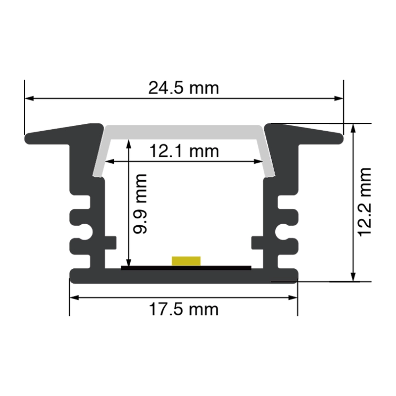 LED profil L2000×15.1×15.1 mm - SP07-LED kanal za površinsku montažu--SP07