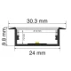 LED Aluminum Channel L2000×30.3×9.8mm - SP13-LED Aluminum Channel--SP13