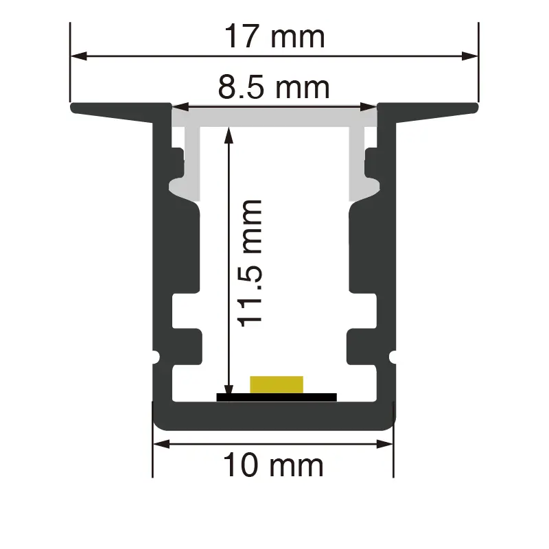 Kanali LED alumini L2000×17×2713mm - SP15-Kanali LED i tavanit--SP15